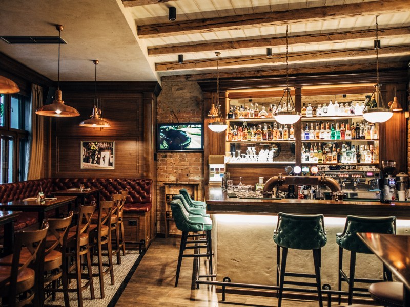 Interior of a bar