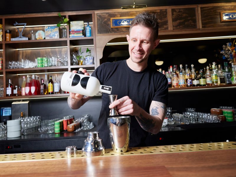 The Melbourne Idle Spring Time Sour cocktail made in celebration of World Vodka Day
